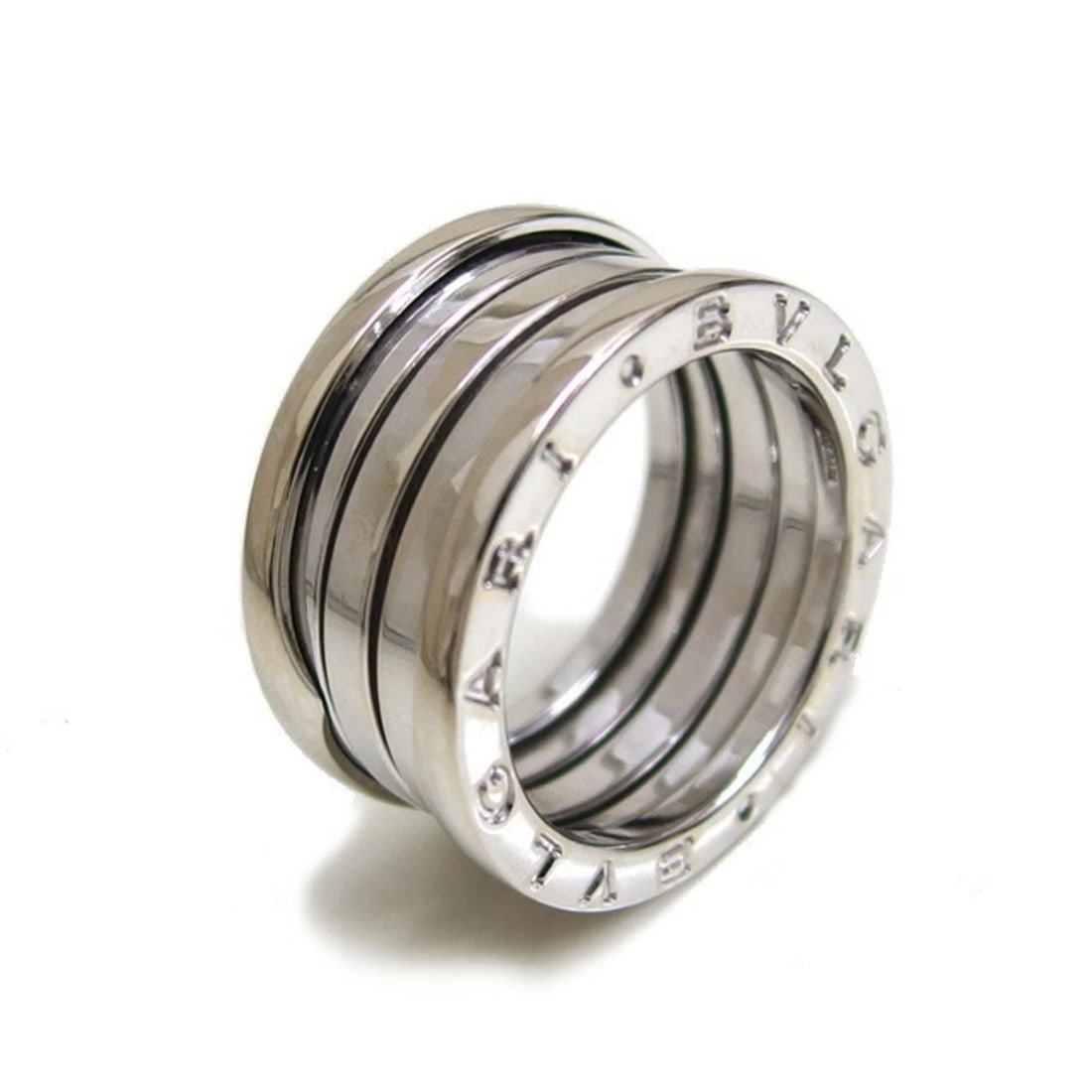 BVLGARI B.ZERO1 RING 18K WHITE GOLD: Bvlgari B.zero1 ring, 18K white gold Brand: Bvlgari Type/Style: Band ring Material: White gold (18K) Color: White gold Size: 6.5 US Accessories: None Accessories Notice: When purchasing pre-owned