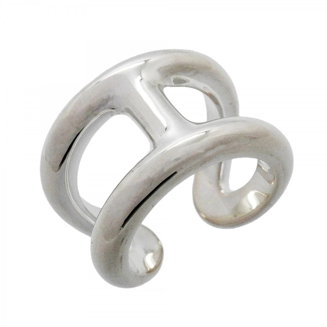 HERMES OSMO'S GM RING STERLING SILVER 925: Hermes Osmo's GM Ring, Sterling Silver 925 Brand: Hermes Type/Style: Band ring Material: Silver 925 Color: None Size: 7.5 US Accessories: None Accessories Notice: When purchasing pre-owned goods,