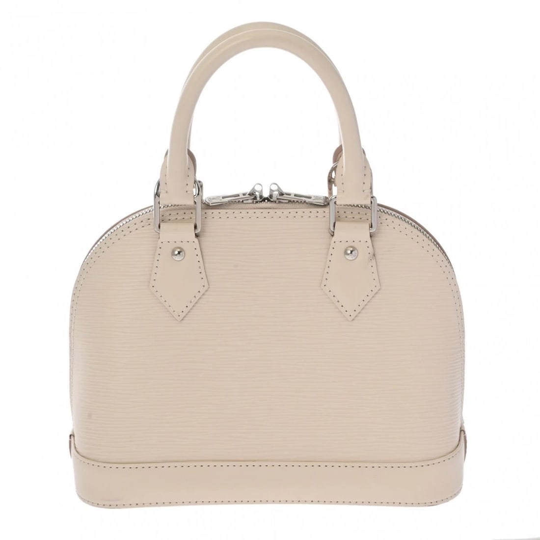 LOUIS VUITTON ALMA LEATHER QUARTZ HANDBAG: LOUIS VUITTON Alma leather Quartz Handbag Brand: LOUIS VUITTON Type/Style: Handbag Material: leather Color: Quartz ? SilverMetal Size: H:about 6.7inch (Center) W:about 9.3inch D:about 4.5inch Acce