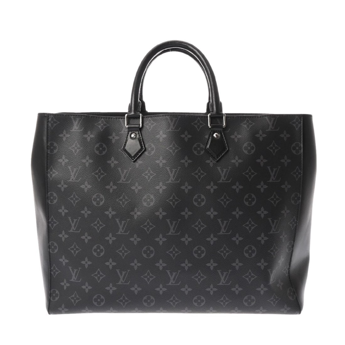 LOUIS VUITTON GRAND SAC MONOGRAM ECLIPSE MONOGRAM CANVAS: LOUIS VUITTON grand sac Monogram Eclipse Monogram canvas Brand: LOUIS VUITTON Type/Style: Tote Bag Material: Monogram canvas Color: black ? SilverMetal Size: H:about 13.8inch W:about 16.3inch (Bottom)