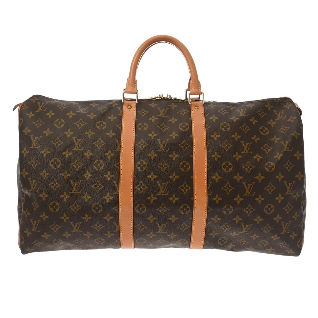 LOUIS VUITTON KIEPOL 55 MONOGRAM CANVAS BROWN BOSTON BAG: LOUIS VUITTON Kiepol 55 Monogram canvas Brown Boston bag Brand: LOUIS VUITTON Type/Style: Boston bag Material: Monogram canvas Color: Brown ? Gold Metal Size: H:about 11.6inch W:about 20.9inch D:about