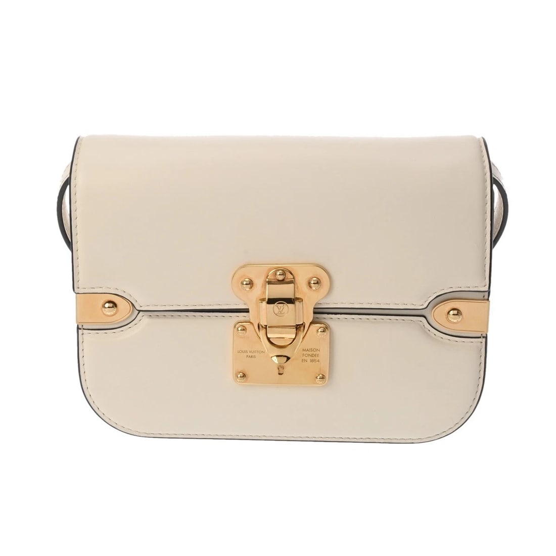 LOUIS VUITTON LEATHER WHITE SHOULDER BAG: LOUIS VUITTON leather white Shoulder Bag Brand: LOUIS VUITTON Type/Style: Shoulder Bag Material: leather Color: white Size: H:about 6.3inch W:about 9.4inch D:about 2.0inch Accessories: None