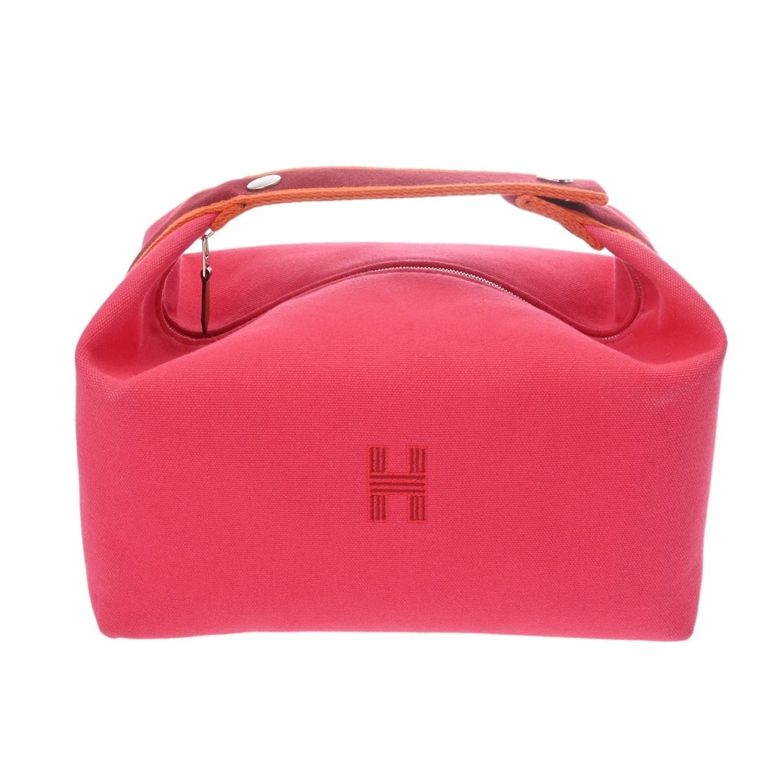 HERMES BRID A BLACK GM COTTON/POLYAMIDE PINK HANDBAG: HERMES Brid A Black GM cotton/polyamide pink Handbag Brand: HERMES Type/Style: Handbag Material: cotton/polyamide Color: pink ? SilverMetal Size: H:about 5.5inch (Center) W:about 9.6inch D:about 5.9in