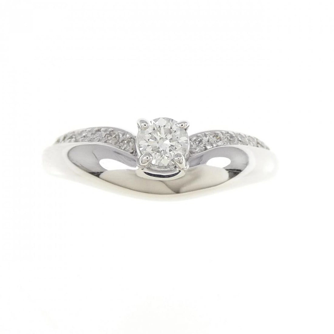 K18WG DIAMOND RING - 2