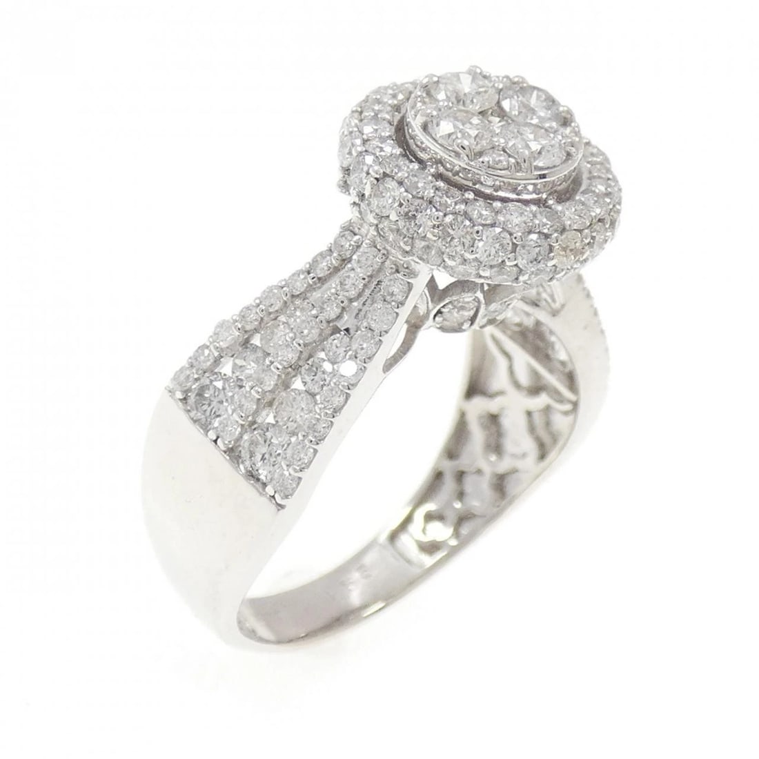 K18WG DIAMOND RING: K18WG Diamond Ring Brand: Unbranded Type/Style: Diamond Ring Material: K18WG, Color: White Gold Size: US 6 1/4 Accessories: None Accessories Notice: When purchasing pre-owned goods, please