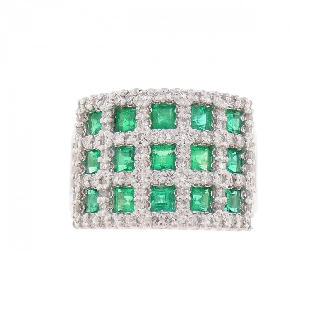 PT900 EMERALD RING - 2