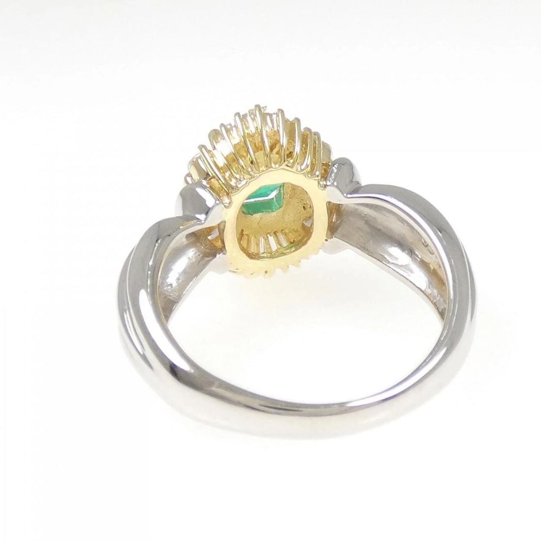 PT900/K18YG EMERALD RING - 3