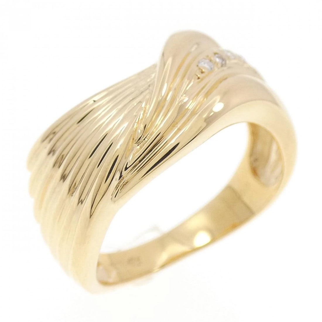 K18YG DIAMOND RING: K18YG Diamond Ring Brand: Unbranded Type/Style: Diamond ring Material: 18K Yellow Gold, Main Stone Natural Color: Yellow Gold Size: US 5 1/2 Accessories: None Accessories Notice: When purchasing