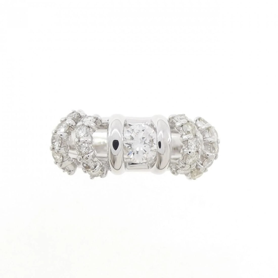 K18WG DIAMOND RING - 2