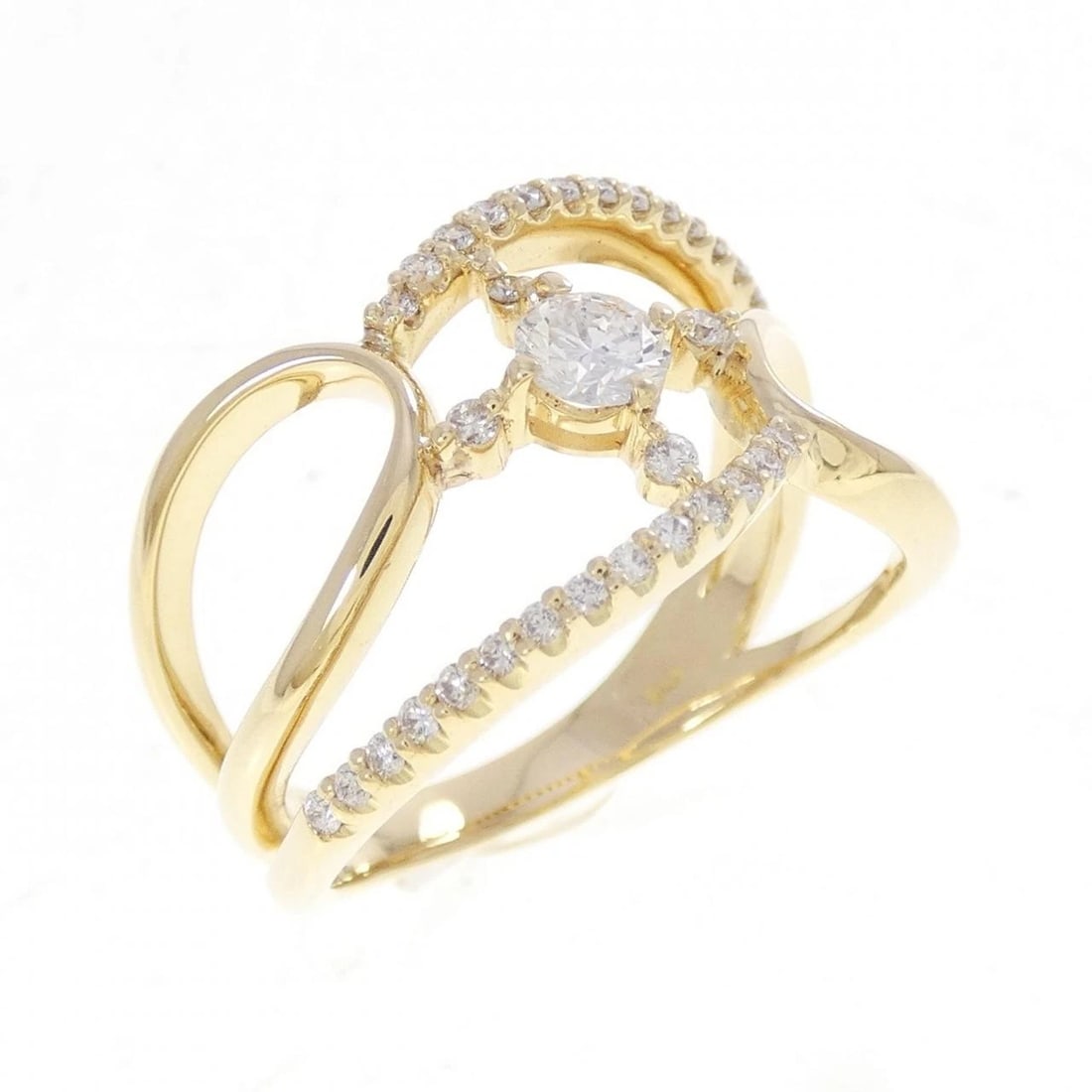 K18YG DIAMOND RING: K18YG Diamond Ring Brand: Unbranded Type/Style: Diamond Ring Material: 18K Yellow Gold, Main Stone Natural Color: Yellow Gold Size: US 7 1/4 Accessories: None Accessories Notice: When purc