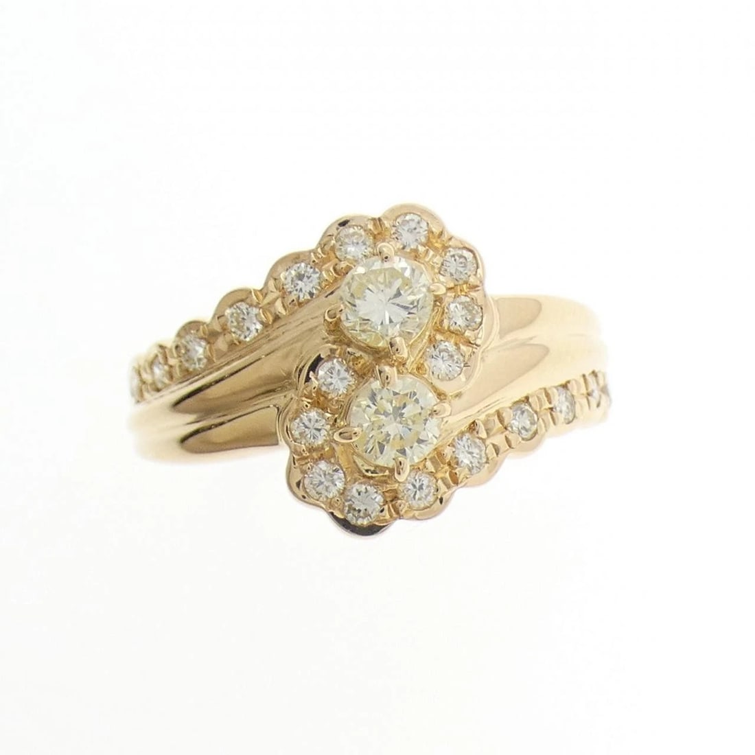 K18YG DIAMOND RING - 2