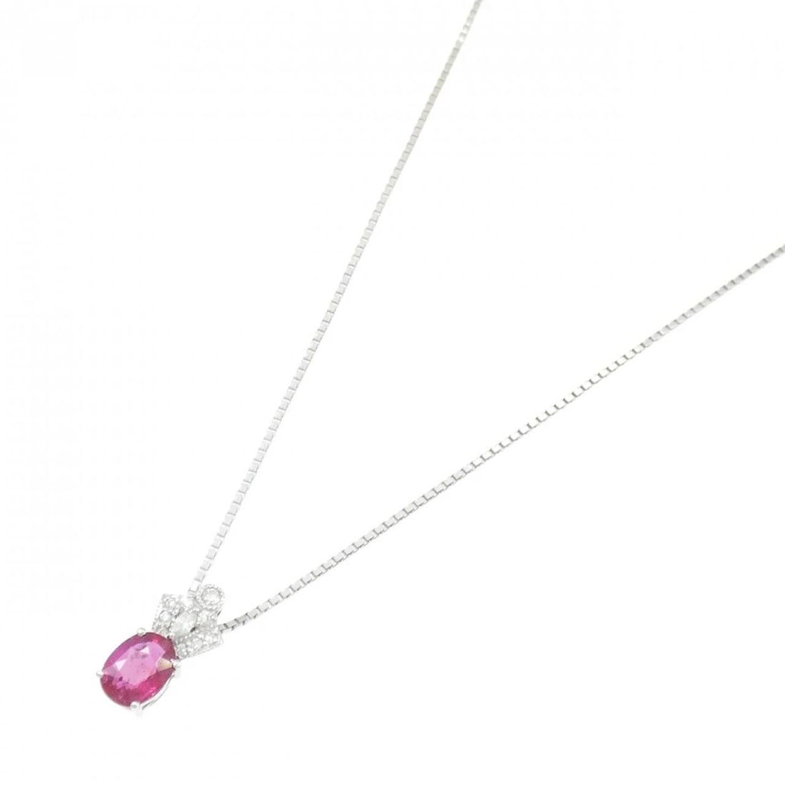 K18WG RUBY NECKLACE - 2