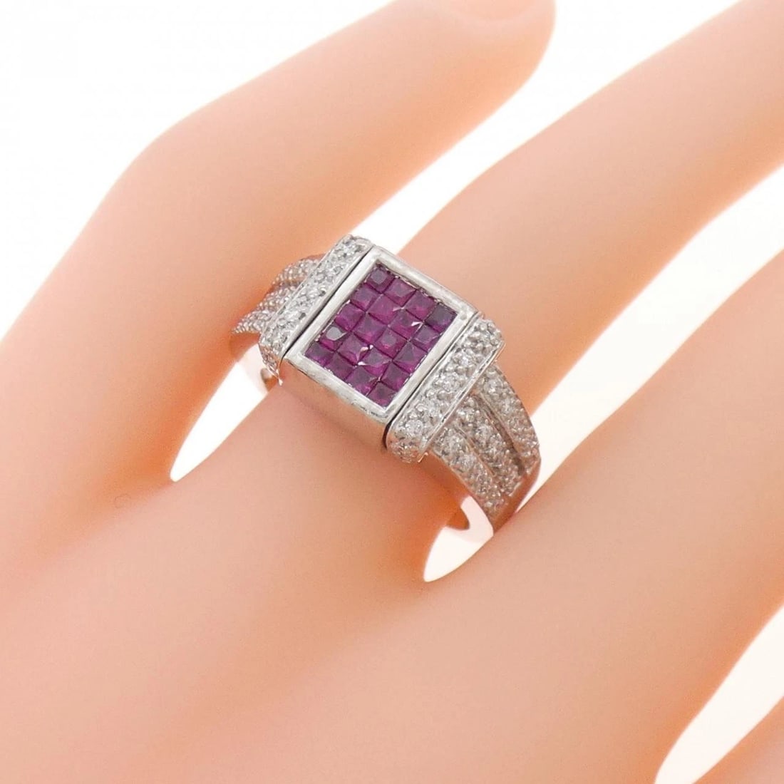 K18WG RUBY RING - 4