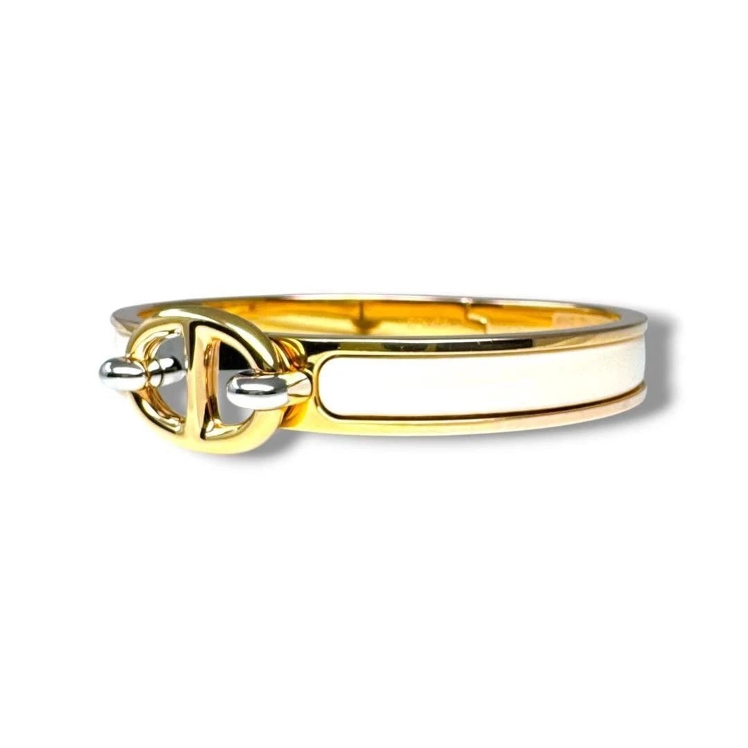 HERMES ENAMEL BRACELET BANGLE - 2