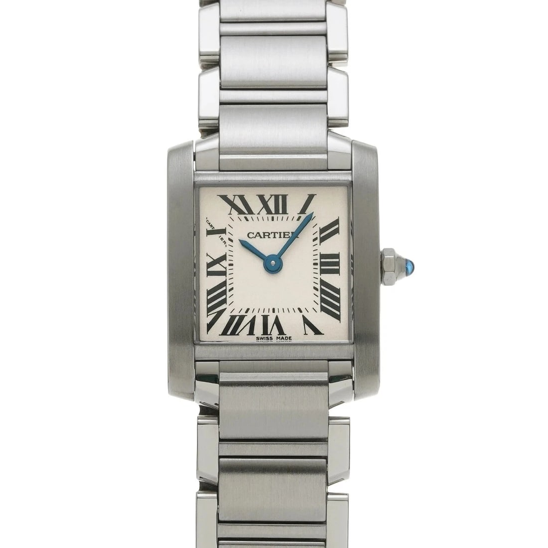 CARTIER TANK FRANCAISE STAINLESS STEEL WATCH: CARTIER Tank Francaise Stainless Steel watch Brand: CARTIER Type/Style: Wristwatch Material: Case Material Stainless Steel Color: Dial Color Silver Size: Case: Height/18mm Width/20mm Wrist Circumferen