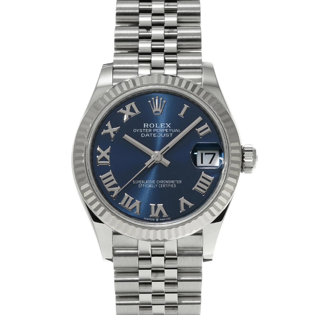 ROLEX DATEJUST STAINLESS STEEL WATCH: ROLEX Datejust Stainless Steel watch Brand: ROLEX Type/Style: Wristwatch Material: Case Material Stainless Steel Color: Dial Color Bright Blue Size: Case: Length/31mm Width/31mm Wrist Circumference: 1