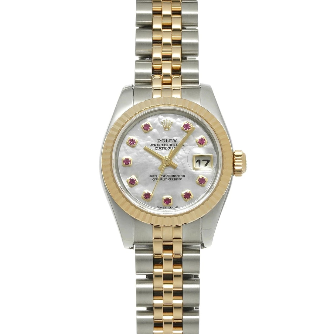 ROLEX DATEJUST STAINLESS STEEL WATCH: ROLEX Datejust Stainless Steel watch Brand: ROLEX Type/Style: Wristwatch Material: Case Material Stainless Steel Color: Dial Color White Shell/Ruby Size: Case: Length/26mm Width/26mm Wrist Circumferen