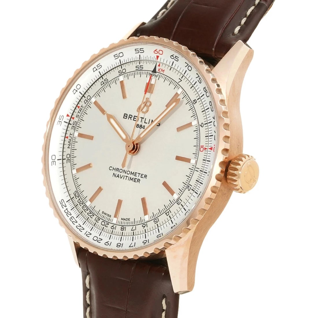 BREITLING NAVITIMER AUTOMATIC RED GOLD WATCH - 2