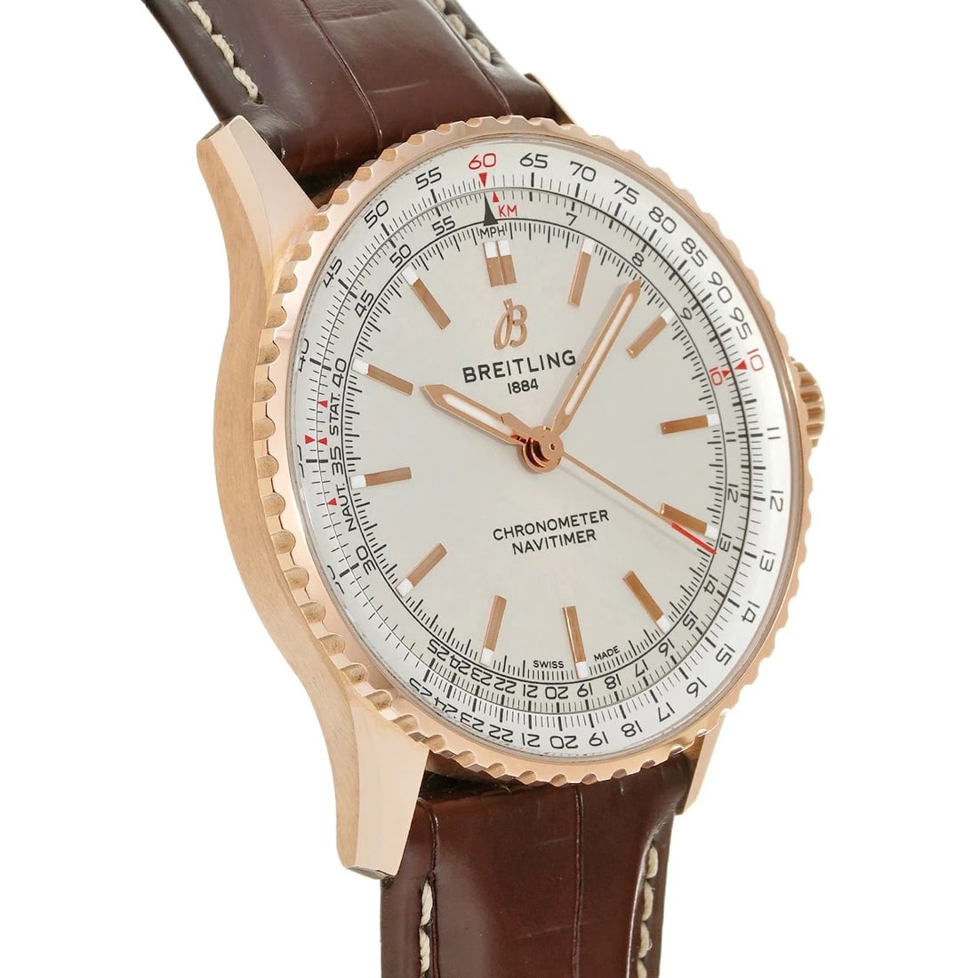 BREITLING NAVITIMER AUTOMATIC RED GOLD WATCH - 3