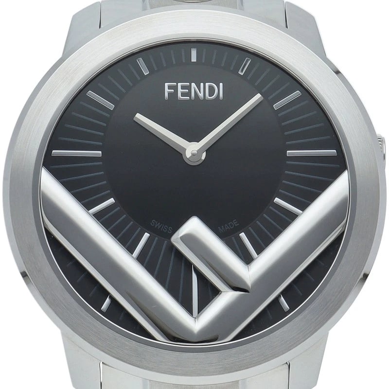 FENDI RUNAWAY WATCH STAINLESS STEEL WATCH: FENDI Runaway Watch Stainless Steel watch Brand: FENDI Type/Style: Wristwatch Material: Stainless Steel Color: black Size: Case Diameter(H):About 1.7 inch Case Diameter(W):About 1.7 inch Wrist size:Ab