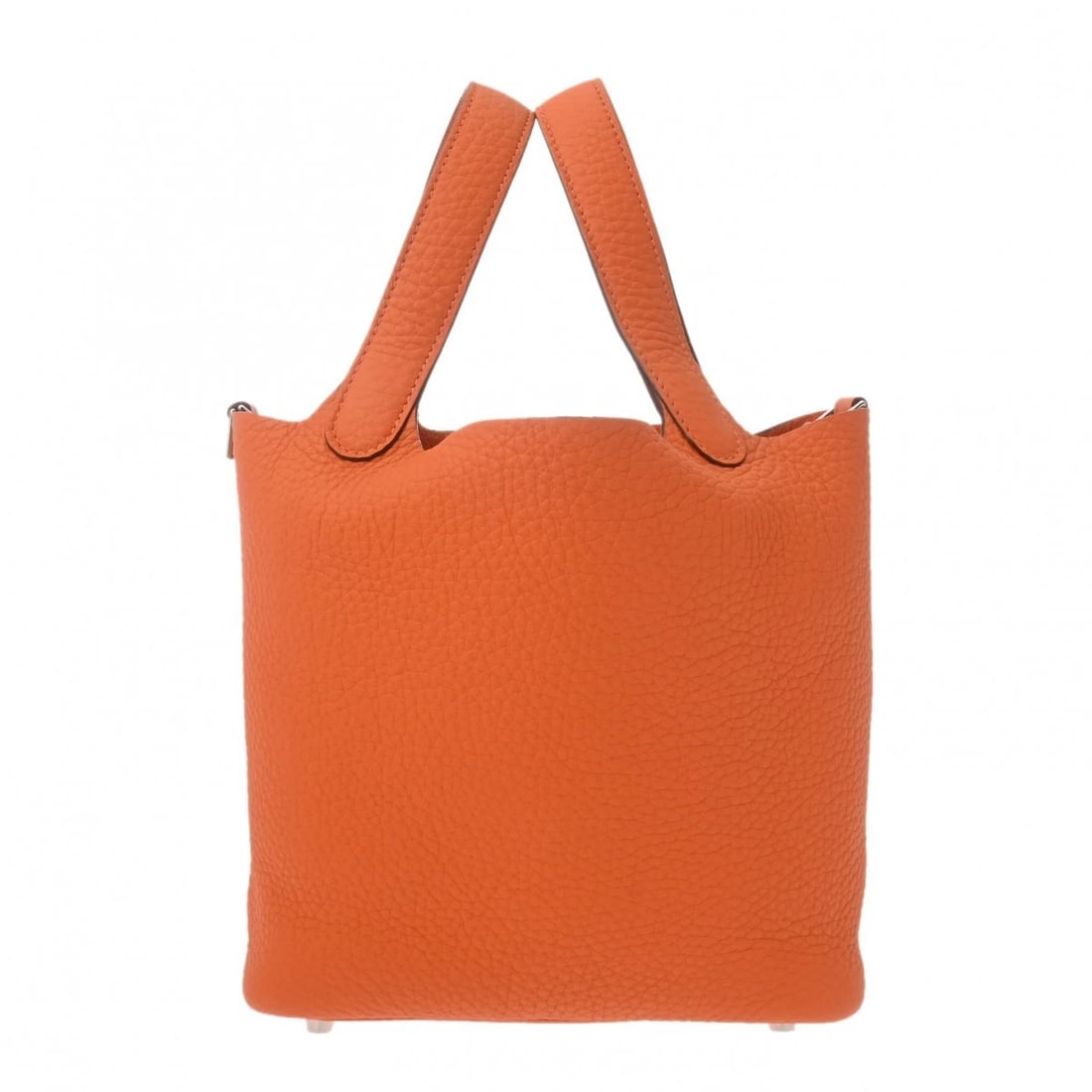 HERMES PICOTIN LOCK PM TAURILLON CLECE ORANGE HANDBAG: HERMES Picotin Lock PM Taurillon Clece Orange Handbag Brand: HERMES Type/Style: Handbag Material: Taurillon Clece Color: Orange ? SilverMetal Size: H:about 7.3inch W:about 7.1inch D:about 5.3inch