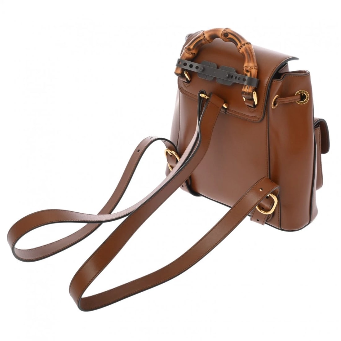 GUCCI BACKPACK BAMBOO/LEATHER BROWN BACKPACK - 2