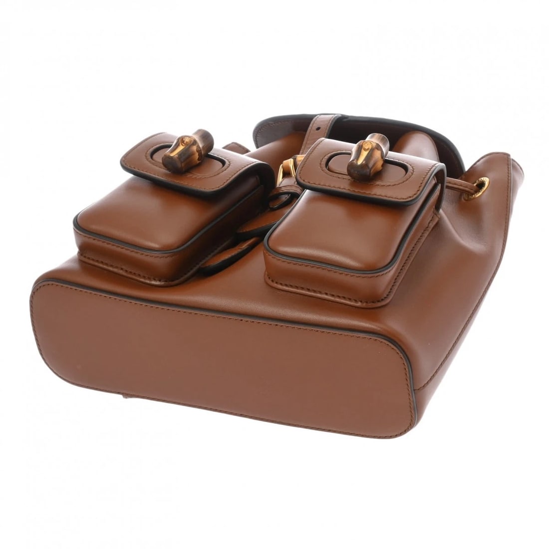 GUCCI BACKPACK BAMBOO/LEATHER BROWN BACKPACK - 4