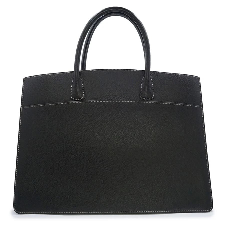 HERMES BAG WHITE BUS GM 40 HANDBAG BLACK FJORD LEATHER: Hermes Bag White Bus GM 40 Handbag Black Fjord Leather Brand: Hermes Type/Style: Bag Material: Exterior Material Fjord Leather Color: Exterior Color Noir (Black) / Gold Hardware Size: Height: 11.6 inc