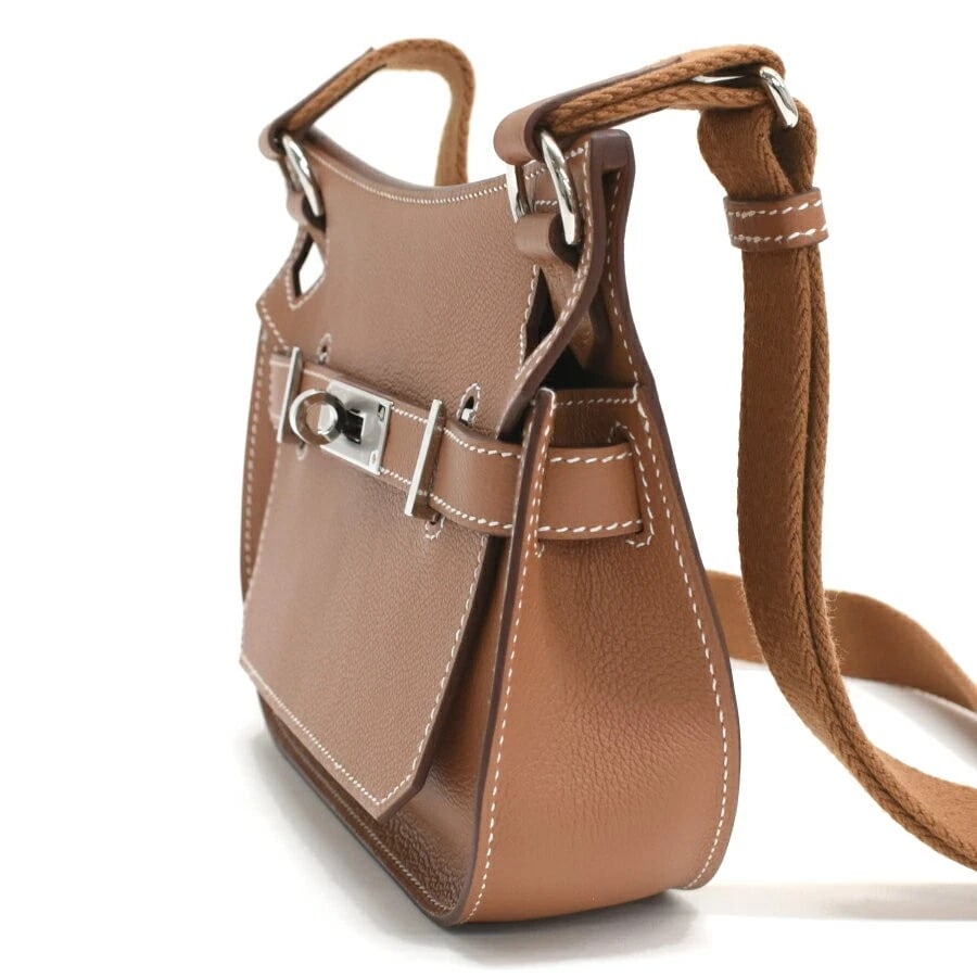 HERMES JYPSIERE MINI CROSSBODY SHOULDER BAG: Hermes Jypsiere Mini Crossbody Shoulder Bag Brand: Hermes Type/Style: Bag Material: Exterior Material Evercolor Leather Color: Exterior Color Brown Size: H (Height): 15cm ? W (Width): 22cm ? D