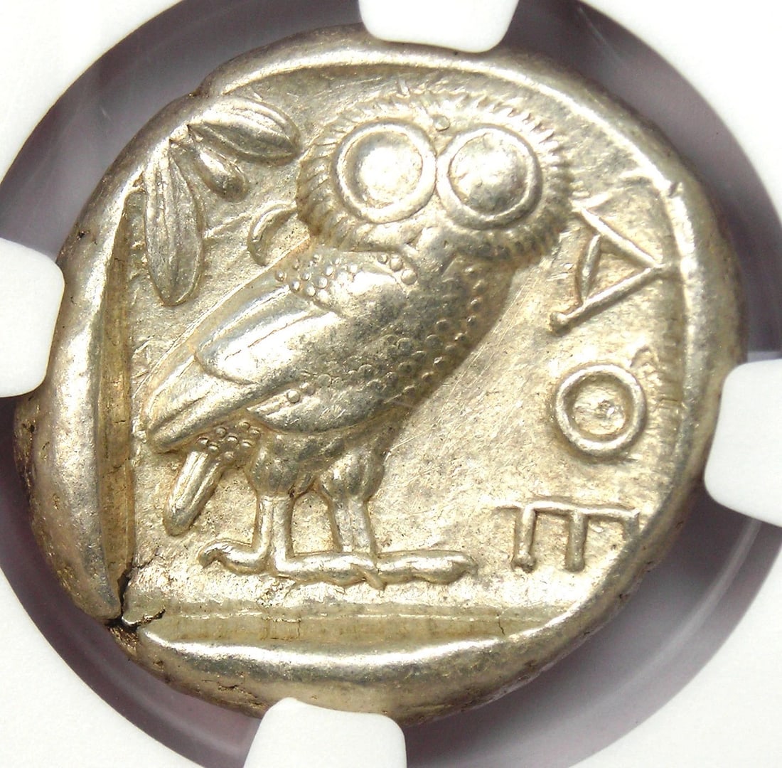 ATTICA ATHENS ATHENA OWL AR TETRADRACHM SILVER COIN (1 of 2)
