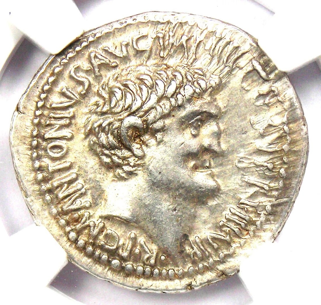 MARC ANTONY AR DENARIUS PORTRAIT COIN (1 of 2)