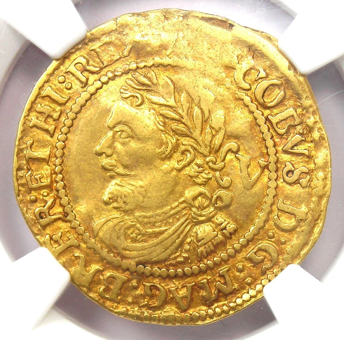 1624 BRITAIN ENGLAND JAMES I GOLD 1/4 LAUREL COIN: 1624 Britain England James I Gold 1/4 Laurel Coin Year : 1624 Denomination : 1/4L Country of Origin : United Kingdom Accessories: None Accessories Notice: When purchasing pre-owned goods, please refer