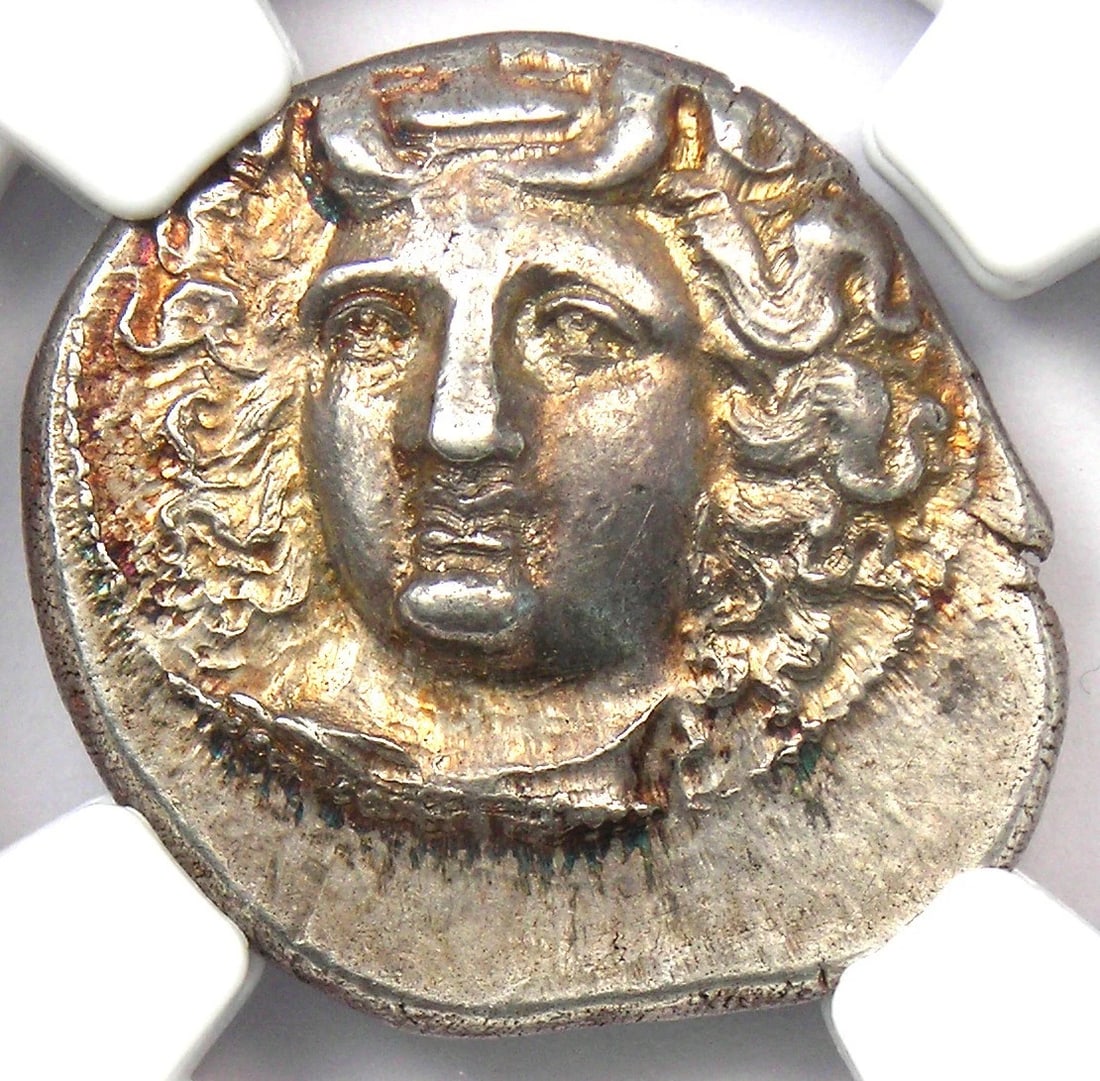 THESSALY LARISSA AR DRACHM HORSE SILVER COIN (1 of 4)