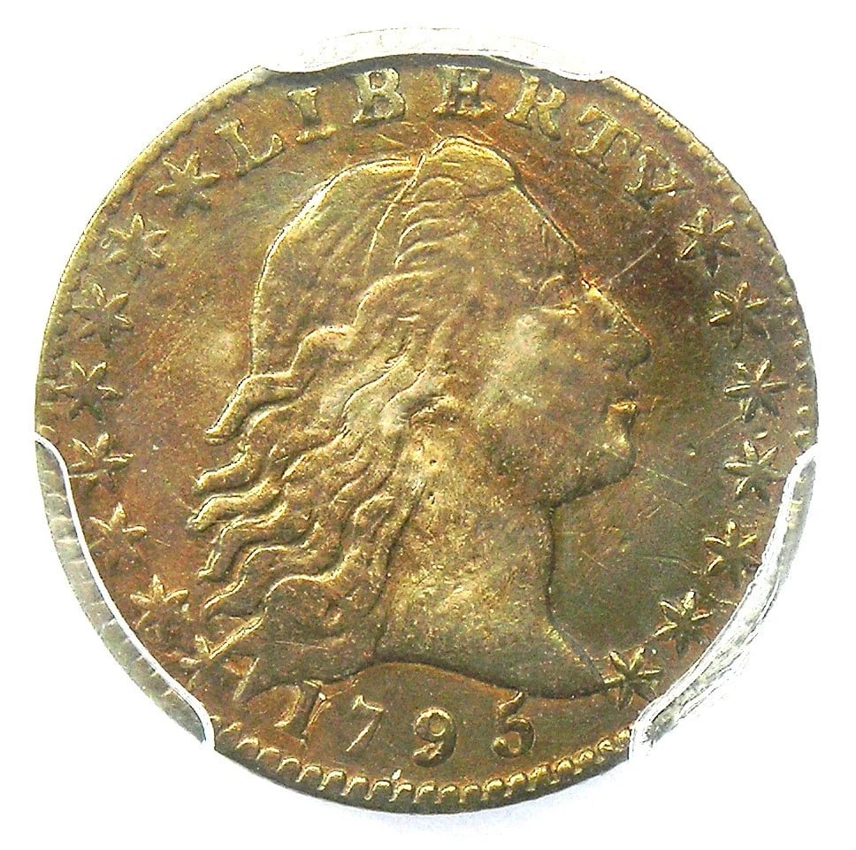 1795 FLOWING HAIR HALF DIME H10C COIN (1 of 2)