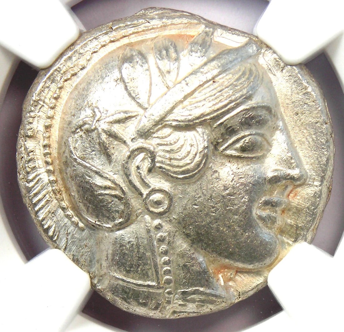 NEAR EAST EGYPT ATHENA OWL AR TETRADRACHM SILVER COIN (1 of 4)