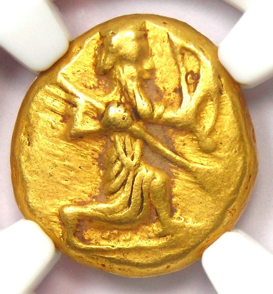 ACHAEMENID EMPIRE GOLD HERO AV DARIC COIN: Achaemenid Empire Gold Hero AV Daric Coin Year : 400 BC Denomination : Daric Country of Origin : Israel Accessories: None Accessories Notice: When purchasing pre-owned goods, please refer to the photo