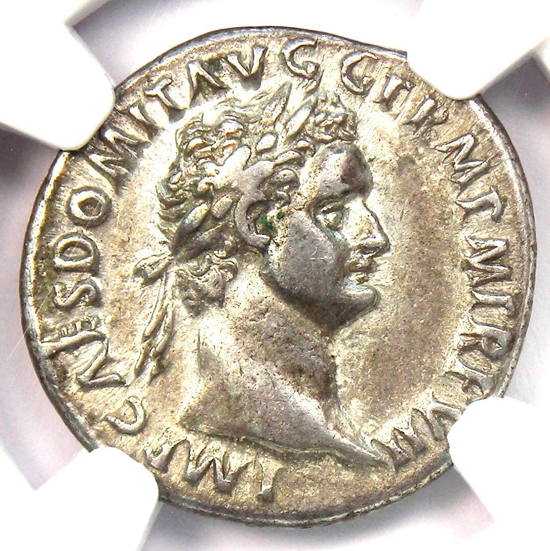 DOMITIAN AR DENARIUS SILVER ROMAN RARE COIN: Domitian AR Denarius Silver Roman Rare Coin Year : 96 AD Denomination : Denarius Country of Origin : Italy Accessories: None Accessories Notice: When purchasing pre-owned goods, please refer to the ph