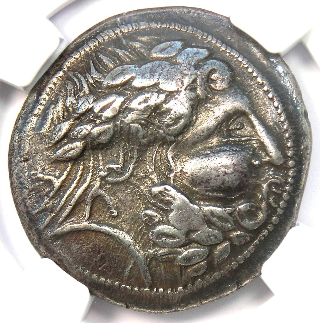 CELTS AR TETRADRACHM AUDOLEON VOGELREITER TYPE HORSE COIN (1 of 4)
