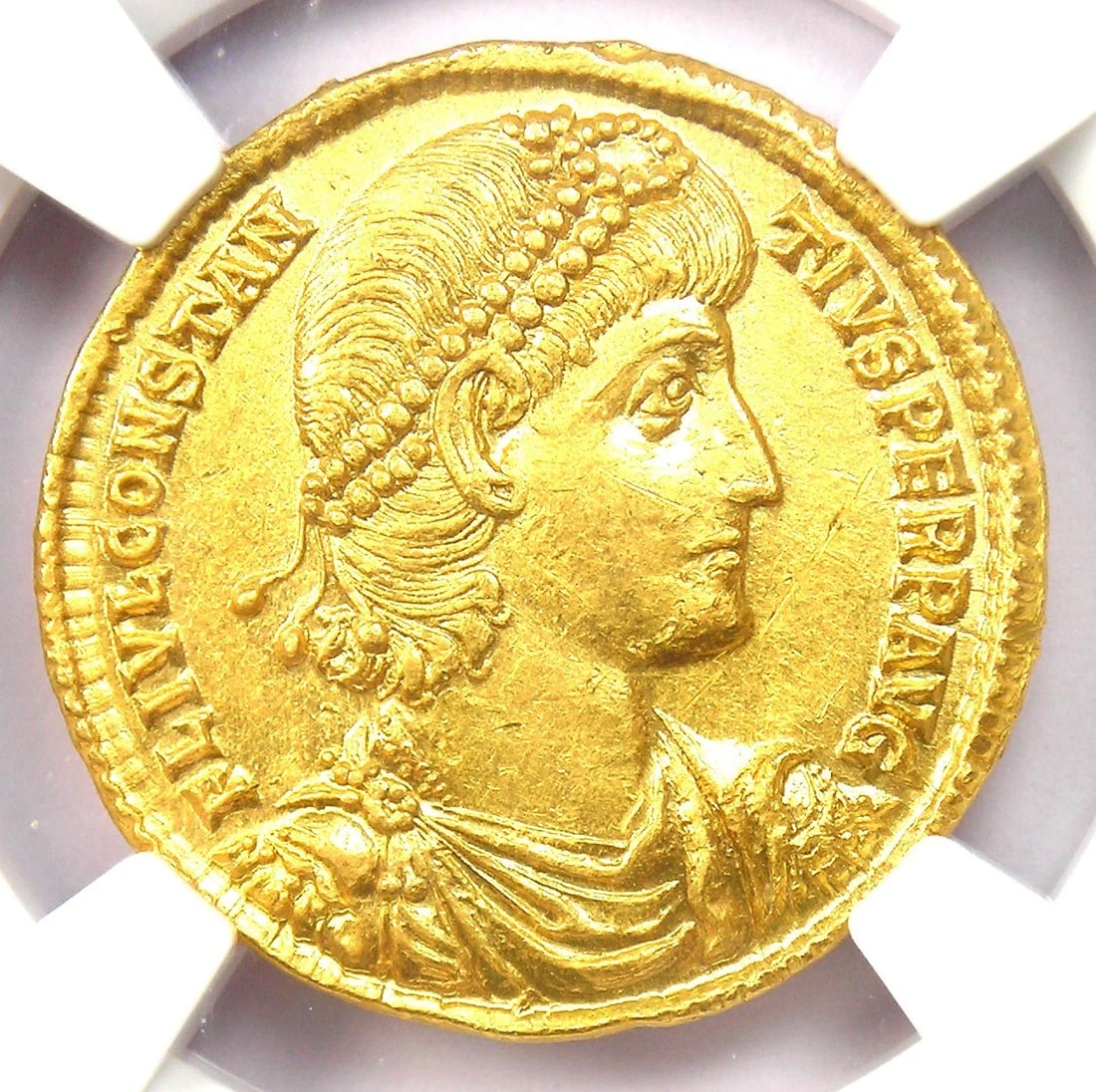 CONSTANTIUS II GOLD AV SOLIDUS COIN (1 of 2)