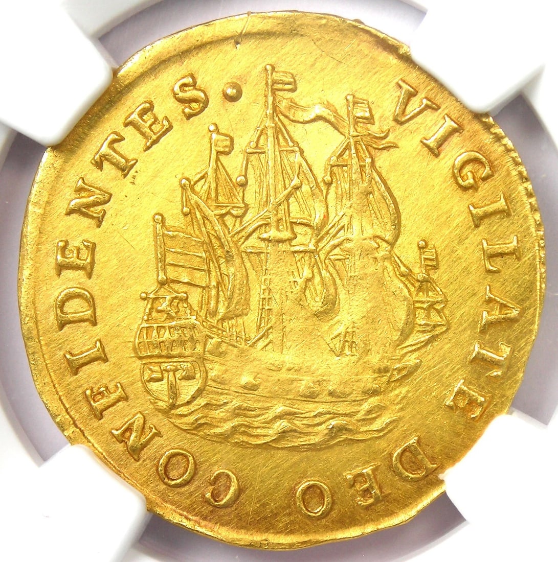 1738/6 NETHERLANDS GOLD 6 STUIVERS COIN (1 of 4)