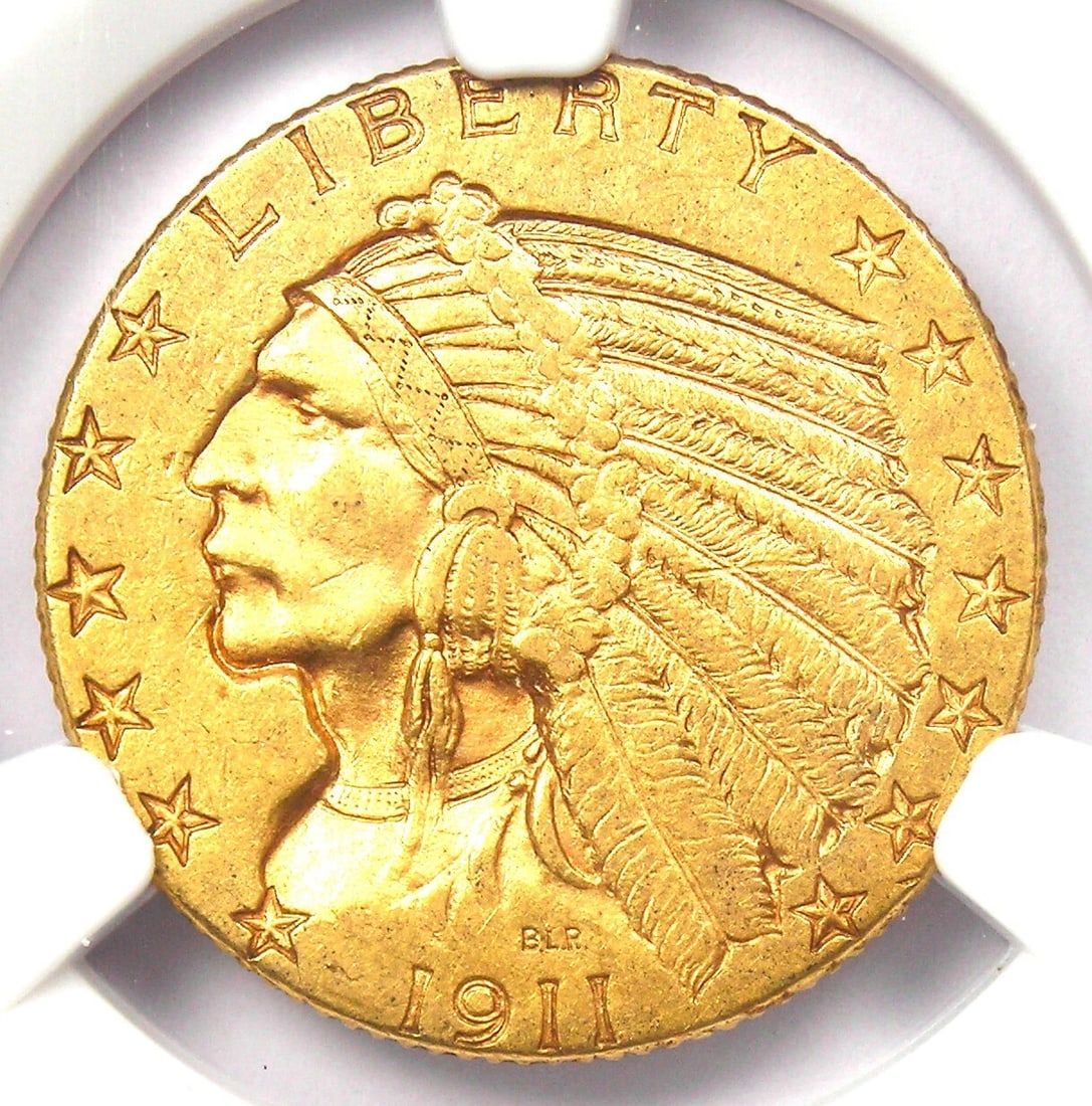 1911-D INDIAN GOLD HALF EAGLE $5 GOLD COIN (1 of 2)
