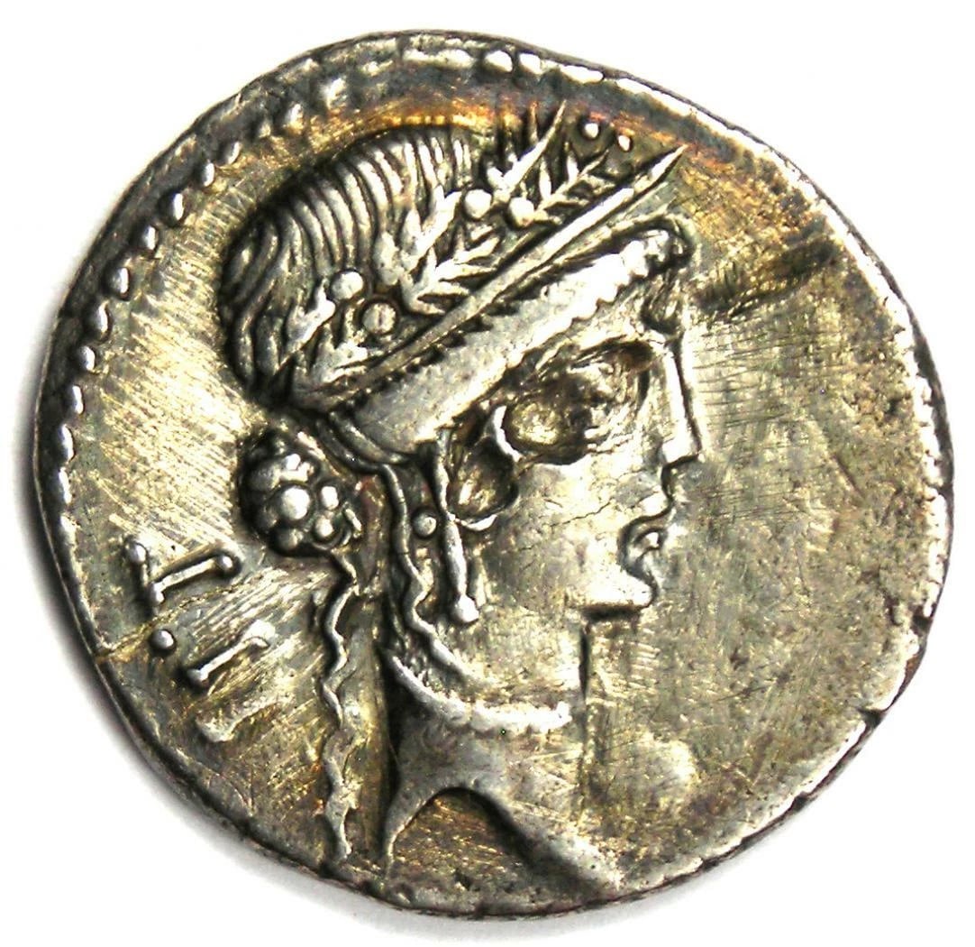 JULIUS CAESAR AR DENARIUS COIN - 3