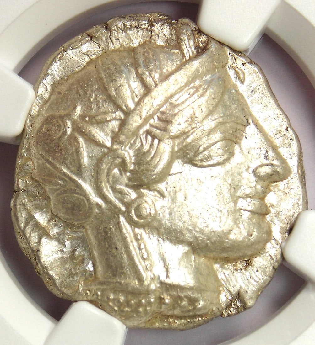 ATTICA ATHENS OWL AR TETRADRACHM SILVER GREEK COIN: Attica Athens Owl AR Tetradrachm Silver Greek Coin Year : 404 BC Denomination : Tetradrachm Country of Origin : Greece Accessories: None Accessories Notice: When purchasing pre-owned goods, please
