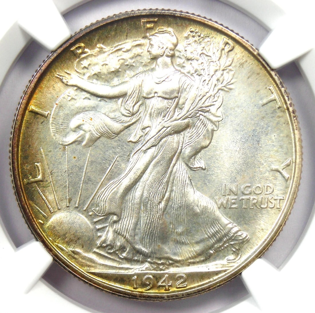 1942 PROOF WALKING LIBERTY HALF DOLLAR 50C COIN: 1942 Proof Walking Liberty Half Dollar 50C Coin Year : 1942 Denomination : 50C Country of Origin : United States Accessories: None Accessories Notice: When purchasing pre-owned goods, please refer to