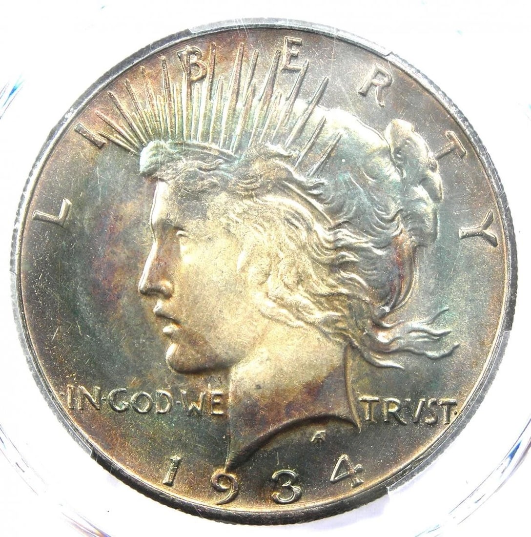 1934-S PEACE SILVER DOLLAR $1 COIN (1 of 2)