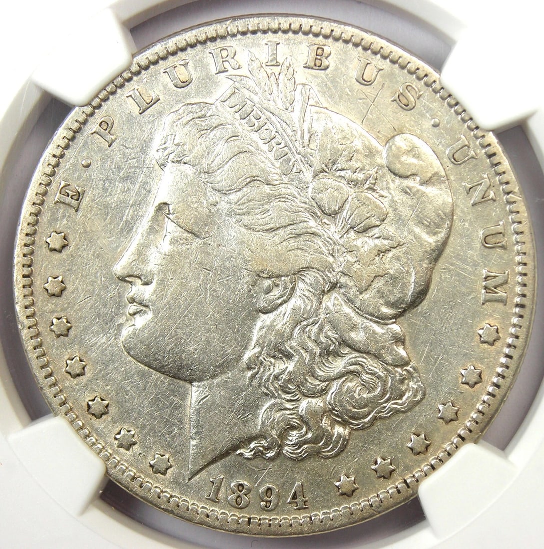 1894-P MORGAN SILVER DOLLAR $1 COIN: 1894-P Morgan Silver Dollar $1 Coin Year : 1894 Denomination : $1 Country of Origin : United States Accessories: None Accessories Notice: When purchasing pre-owned goods, please refer to the photos