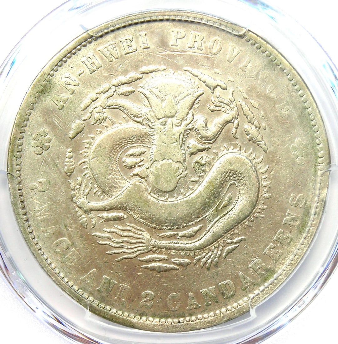 1897 CHINA ANHWEI DRAGON SILVER DOLLAR $1 COIN: 1897 China Anhwei Dragon Silver Dollar $1 Coin Year : 1897 Denomination : $1 Country of Origin : China Accessories: None Accessories Notice: When purchasing pre-owned goods, please refer to the photos