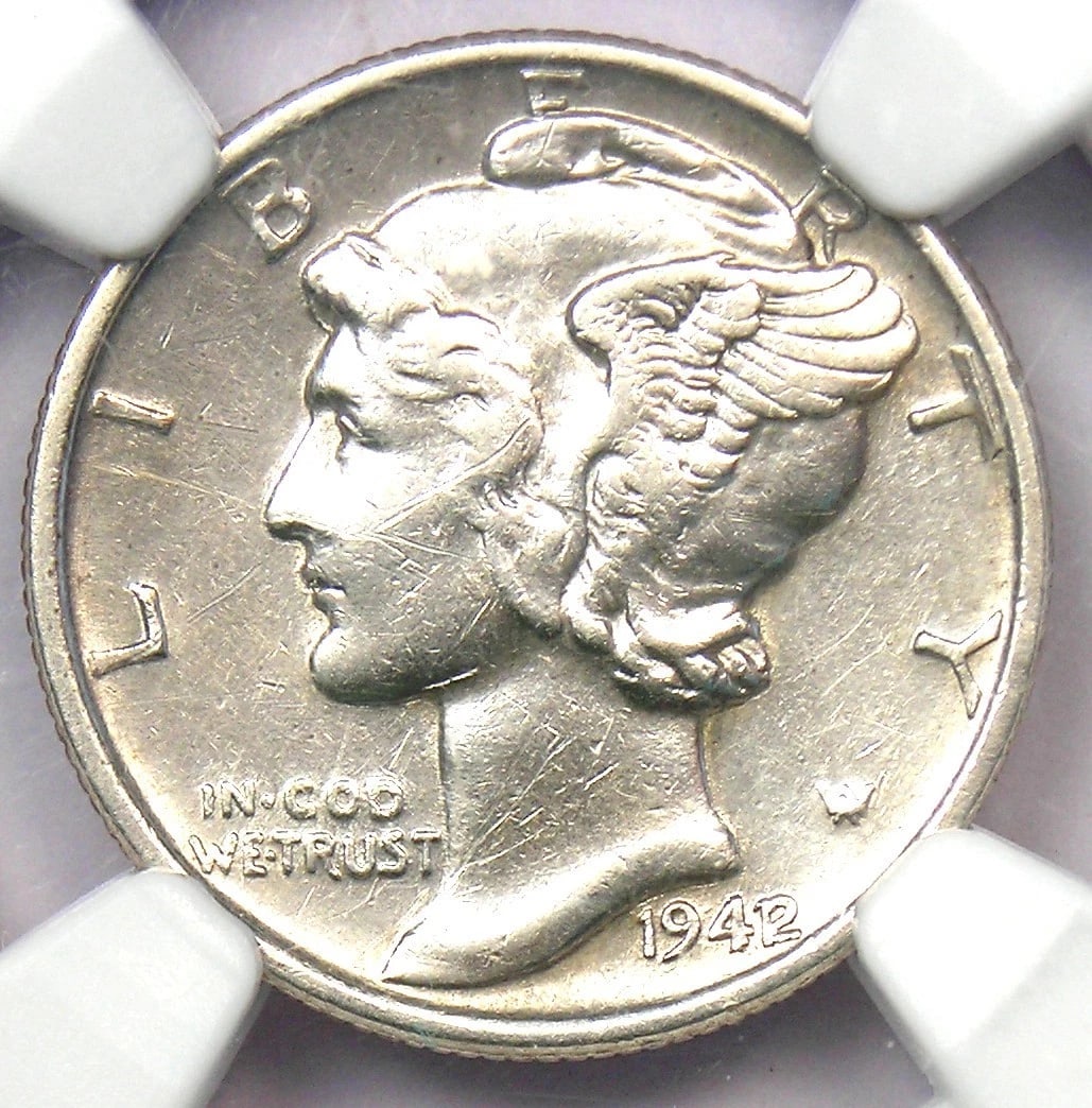 1942/1 MERCURY DIME 10C COIN (1 of 3)