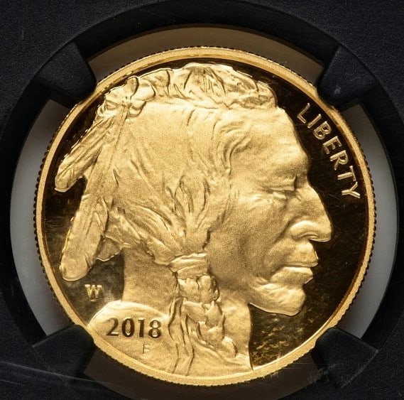 2018-W PROOF GOLD BUFFALO 1 OZ BISON LABEL: 2018-W Proof Gold Buffalo 1 oz Bison Label Year: 2018 Composition: GOLD Denomination: $50 Country of Origin: United States Accessories: None Accessories Notice: When purchasing pre-owned goods, ple