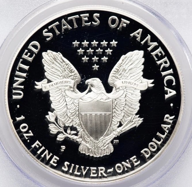 1997-P PROOF SILVER EAGLE 1 OZ BLUE GRADIENT - 2